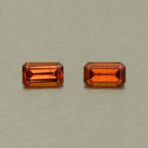 OrangeGrossular eme cut pair 7.0x4.1mm 6.9x4.1mm 1.46cts N og226