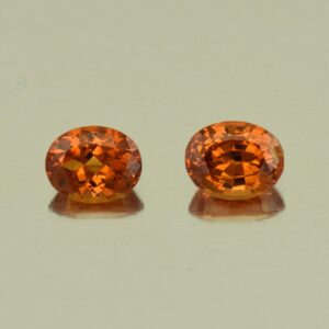 OrangeGrossular oval pair 5.9x4.7mm 1.41cts N og212