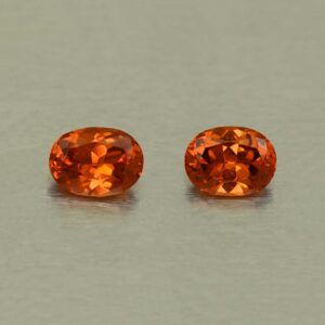 OrangeGrossular oval pair 6.1x4.5mm 1.15cts N og229