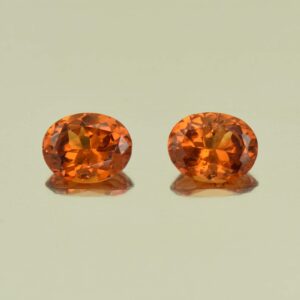 OrangeGrossular oval pair 6.6x5.2mm 1.65cts N og197