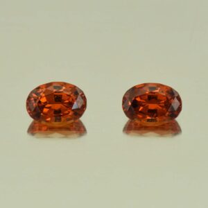 OrangeGrossular oval pair 7.0x5.0mm 2.09cts N og214