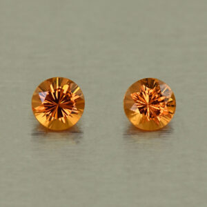 OrangeGrossular round pair 3.5mm 0.38cts N og233