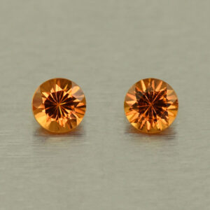 OrangeGrossular round pair 3.5mm 0.39cts N og234