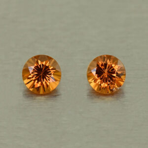 OrangeGrossular round pair 3.5mm 0.39cts N og235