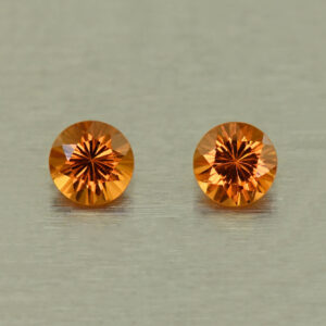 OrangeGrossular round pair 3.5mm 0.39cts N og236