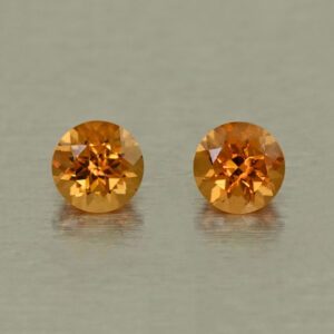 OrangeGrossular round pair 3.5mm 0.40cts N og237
