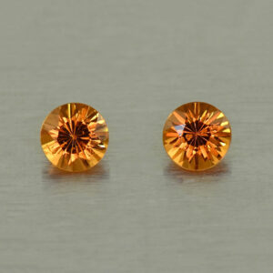 OrangeGrossular round pair 3.5mm 0.40cts N og238