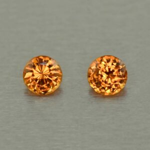 OrangeGrossular round pair 3.7mm 0.42cts N og239