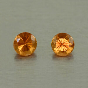 OrangeGrossular round pair 3.7mm 0.43cts N og240