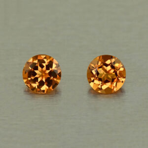 OrangeGrossular round pair 4.0mm 0.50cts N og188