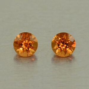 OrangeGrossular round pair 4.0mm 0.62cts N og189