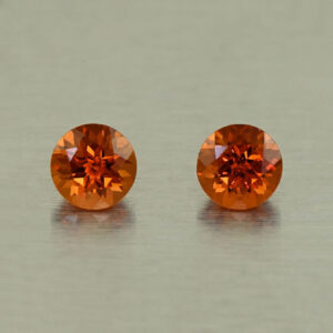 OrangeGrossular round pair 4.0mm 0.63cts N og241