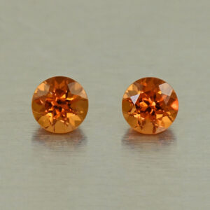 OrangeGrossular round pair 4.0mm 0.64cts N og242