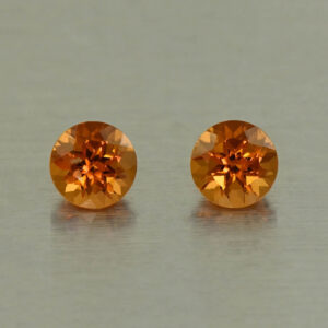OrangeGrossular round pair 4.0mm 0.64cts N og243