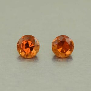 OrangeGrossular round pair 5.0mm 1.13cts N og454 SOLD