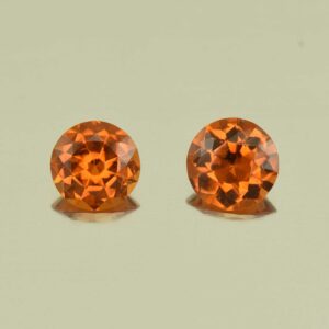 OrangeGrossular round pair 5.9mm 1.49cts N og192 SOLD