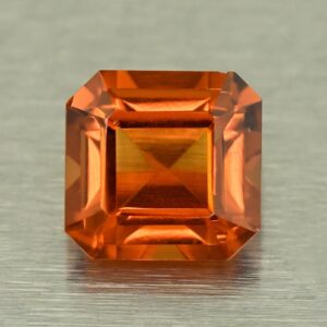 OrangeGrossular sq eme cut 5.0mm 0.64cts N og266