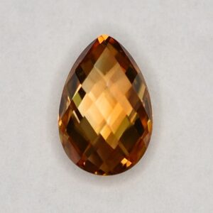 OrangeZircon briolette 9.0x6.0mm 2.13cts N zn2840