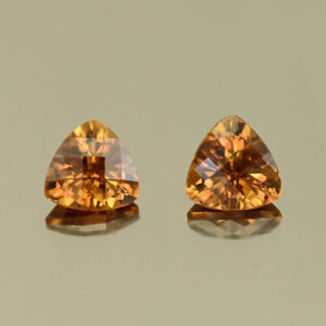 OrangeZircon ch trill pair 5.0mm 1.35cts N zn7809