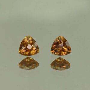 OrangeZircon ch trill pair 5.0mm 1.36cts N zn4147