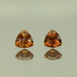 OrangeZircon ch trill pair 5.0mm 1.38cts N zn4146