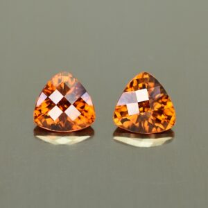 OrangeZircon ch trill pair 5.1mm 1.40cts N zn2817 SOLD
