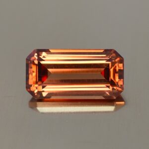 OrangeZircon eme cut 12.4x6.3mm 4.90cts N zn2094