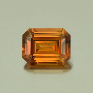OrangeZircon eme cut 7.5x5.7mm 1.93cts N zn5354 SOLD