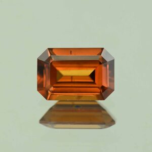 OrangeZircon eme cut 8.8x6.0mm 2.41cts N zn7236