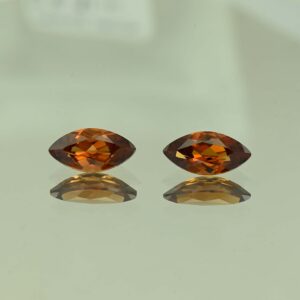 OrangeZircon marq pair 12.0x6.0mm 4.91cts N zn4258