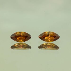 OrangeZircon marq pair 9.0x4.5mm 2.28cts N zn4254