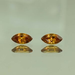 OrangeZircon marq pair 9.0x4.6mm 2.47cts N zn4255