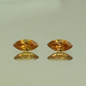 OrangeZircon marq pair 9.4x4.5mm 2.47cts N zn4256