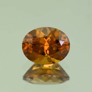 OrangeZircon oval 9.6x7.5mm 3.54cts N zn7496