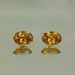 OrangeZircon oval pair 7.0x5.0mm 2.22cts N zn4204