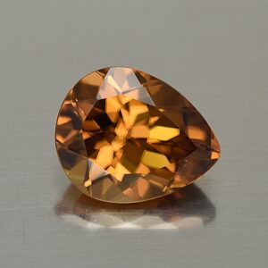 OrangeZircon pearshape 12.0x9.8mm 6.32cts zn585