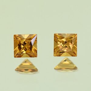 OrangeZircon princess pair 4.0mm 0.89cts N zn7819