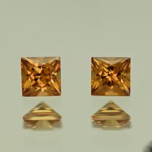 OrangeZircon princess pair 4.0mm 1.03cts N zn7820