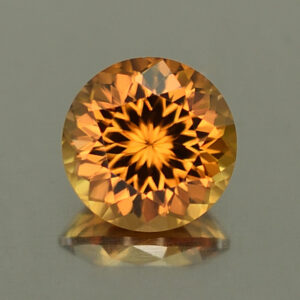 OrangeZircon round 6.9mm 1.94cts N zn4477