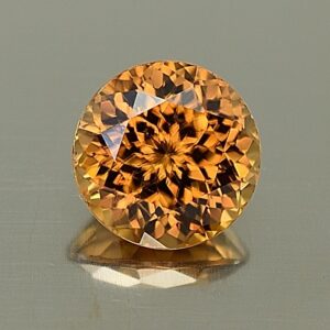OrangeZircon round 9.1mm 4.62cts N zn4463