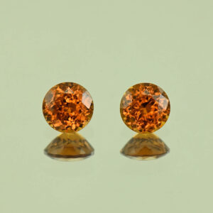 OrangeZircon round pair 5.5mm 1.96cts N zn4112