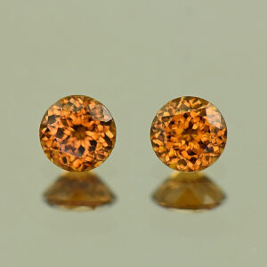 OrangeZircon round pair 5.5mm 2.02cts N zn7833