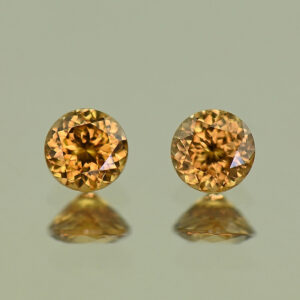 OrangeZircon round pair 5.5mm 2.03cts N zn7834