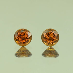 OrangeZircon round pair 5.5mm 2.11cts N zn4117