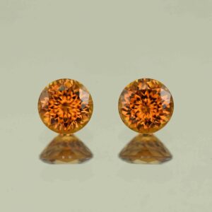 OrangeZircon round pair 6.0mm 2.65cts N zn7727 scaled 1