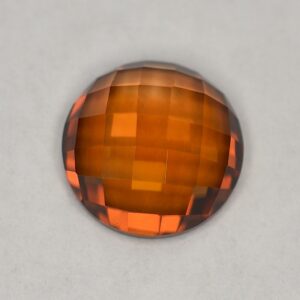 OrangeZircon round rose cut 10.5mm 6.03cts N zn1386 1