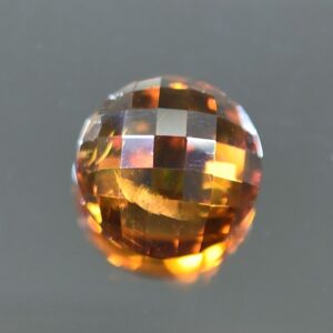 OrangeZircon round rose cut 9.5mm 4.80cts zn1384 N
