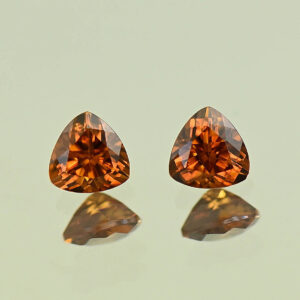OrangeZircon trill pair 5.5mm 1.86cts N zn7851