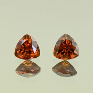 OrangeZircon trill pair 6.0mm 2.39cts N zn7852