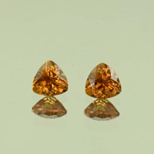 OrangeZircon trill pair 6.0mm 2.46cts N zn4176